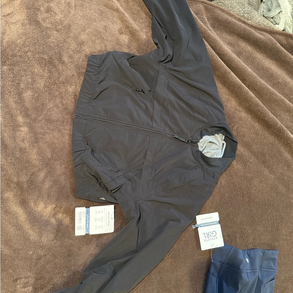 Athleta Girl Black Bomber Jacket